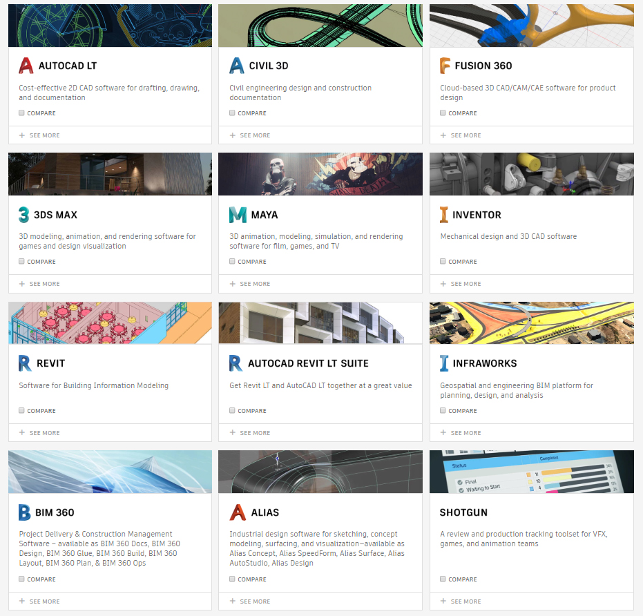 https://www.autodesk.com/products#