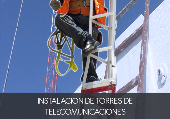 Instalaciones de torres de telecomunicaciones para mandar Internet a cierto punto.